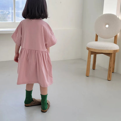 -キッズワンピース 半袖プリントサマーワンピース チェリーさくらんぼプリント 2カラー【mh0005572】 - mamahalo shop - 半袖ワンピース -  べビー服 - 子供服 - 男の子 - 女の子