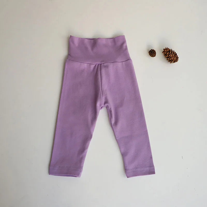 -☺︎ ベビーセットアップ 2点セット 長袖Tシャツ+ハイウェストパンツ シンプルベーシック パジャマ 4カラー - mamahalo shop - 長袖セットアップ -  べビー服 - 子供服 - 男の子 - 女の子