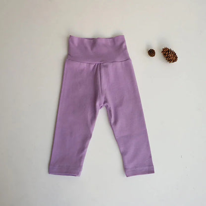 -☺︎ ベビーセットアップ 2点セット 長袖Tシャツ+ハイウェストパンツ シンプルベーシック パジャマ 4カラー - mamahalo shop - 長袖セットアップ -  べビー服 - 子供服 - 男の子 - 女の子