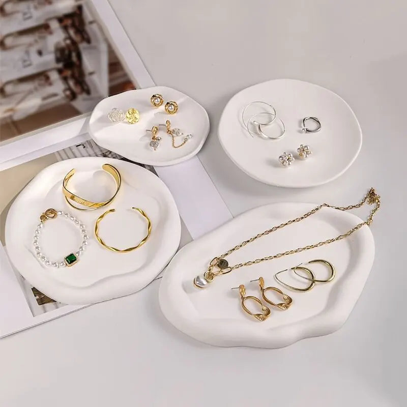 -変形石膏プレート パレット アクセサリー収納 テーブル小物置き 撮影小物【mh0004318】 - mamahalo shop - トレー・小物入れ -  べビー服 - 子供服 - 男の子 - 女の子