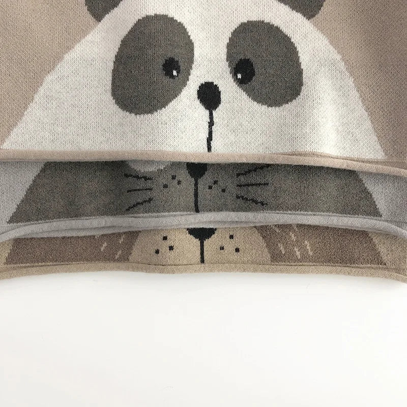 -キッズトップス ニットセーター プルオーバー アニマル柄【mh0006503】 - mamahalo shop - ニット・セーター -  べビー服 - 子供服 - 男の子 - 女の子