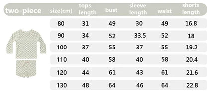 -キッズ水着 セパレートセット 長袖トップス+ショートパンツ ボーイズ ラッシュガード スイムウェア【mh0006162】 - mamahalo shop - ベビー用水着 -  べビー服 - 子供服 - 男の子 - 女の子