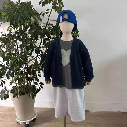 -ベビートップス 半袖ハートプリントTシャツ 2カラー【mh0005469】 - mamahalo shop - 半袖Tシャツ -  べビー服 - 子供服 - 男の子 - 女の子