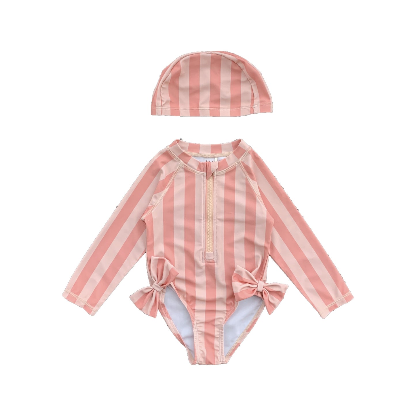 -キッズ 水着 フラワー 花柄 長袖 ワンピース ビキニ セパレート 帽子 セット ラッシュガード スイムウェア 10スタイル ガールズ【mh0002217】 - mamahalo shop - ベビー用水着 -  べビー服 - 子供服 - 男の子 - 女の子