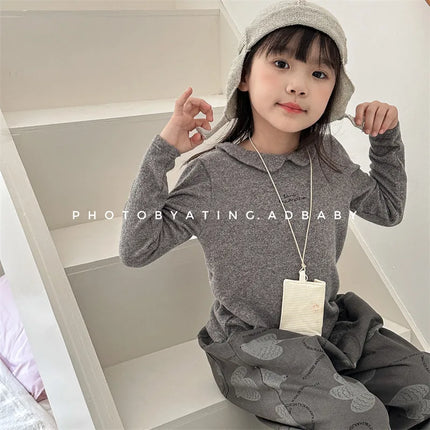 キッズトップス 長袖丸襟Tシャツ ブラウス 4カラー - mamahalo shop - 長袖Tシャツ -  べビー服 - 子供服 - 男の子 - 女の子