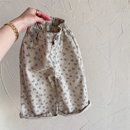 -キッズ フラワー ロング ルーズ パンツ - mamahalo shop - ロングパンツ・スウェットパンツ -  べビー服 - 子供服 - 男の子 - 女の子