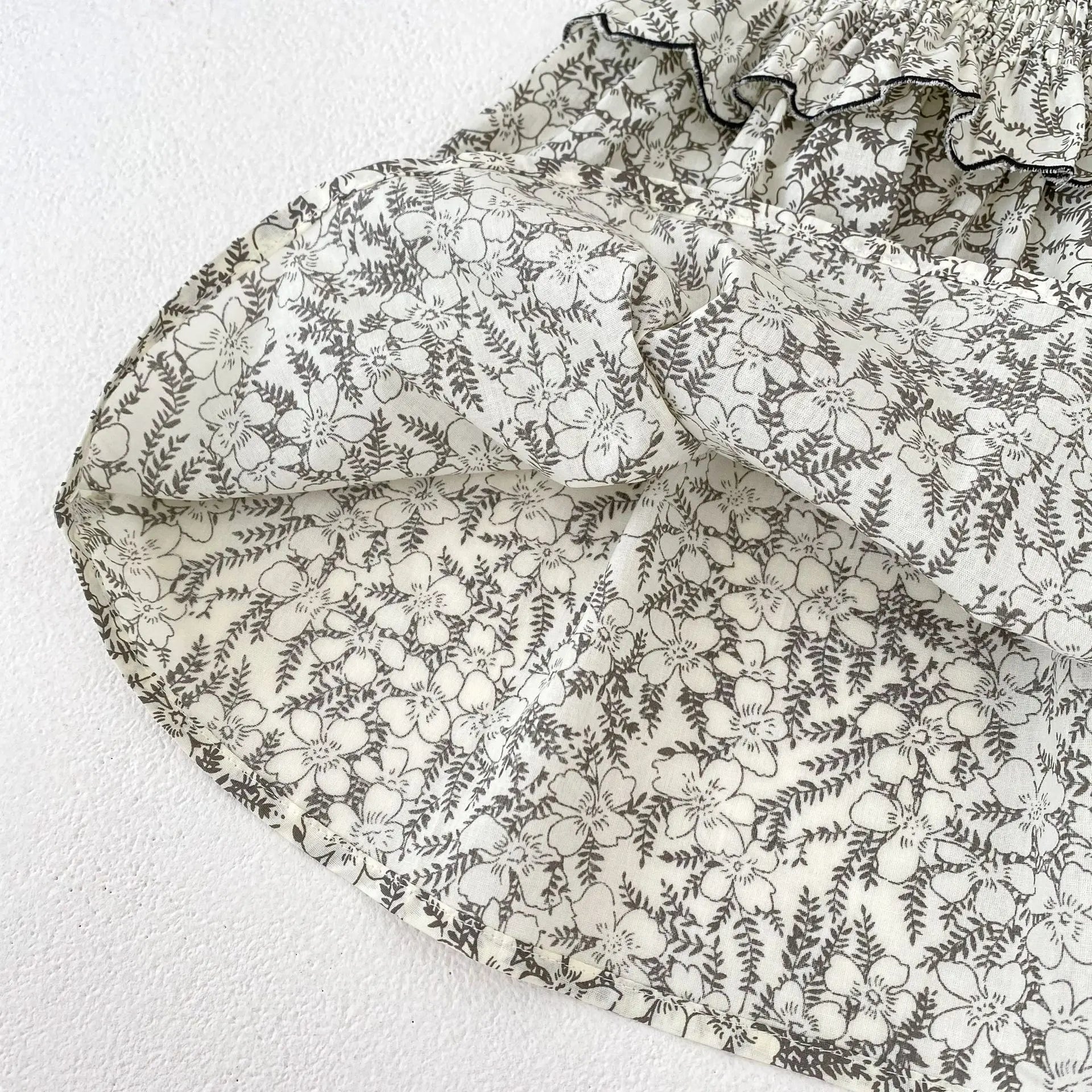 -ベビーキッズワンピース サンドレス サマードレス ノースリーブ フラワー花柄刺繍 リゾート【mh0005103】 - mamahalo shop - ノースリーブワンピース -  べビー服 - 子供服 - 男の子 - 女の子