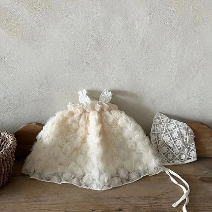 -ベビーキッズワンピース シフォンローズ キャミソールドレスワンピース【mh0004779】 - mamahalo shop - ノースリーブワンピース -  べビー服 - 子供服 - 男の子 - 女の子