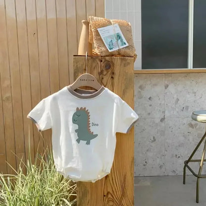 -ベビーロンパース 恐竜ダイナソープリント 半袖ボディスーツ 3カラー【mh0005167】 - mamahalo shop - 半袖ロンパース -  べビー服 - 子供服 - 男の子 - 女の子