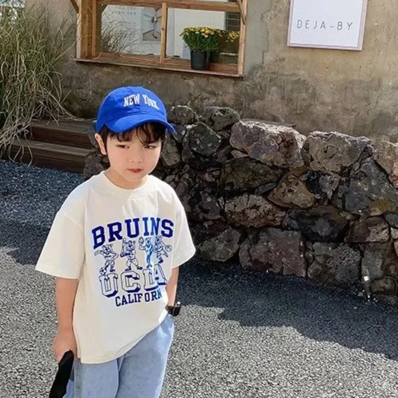 -キッズジュニアトップス 半袖Tシャツ UCLAくまベアプリント カレッジTシャツ【mh0005708】 - mamahalo shop - 半袖Tシャツ -  べビー服 - 子供服 - 男の子 - 女の子