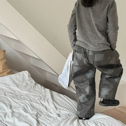 -キッズパンツ ルーズワイドルーズパンツ プリント柄 3カラー - mamahalo shop - ロングパンツ・スウェットパンツ -  べビー服 - 子供服 - 男の子 - 女の子