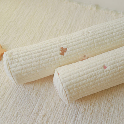 -ベビー ロング クッション 抱き枕 ピロー ベビーベッド バンパー ガード  くま ベア うさぎ バニー りす 雪 スノー 刺繍【mh0002306】 - mamahalo shop - ベビー寝具 -  べビー服 - 子供服 - 男の子 - 女の子