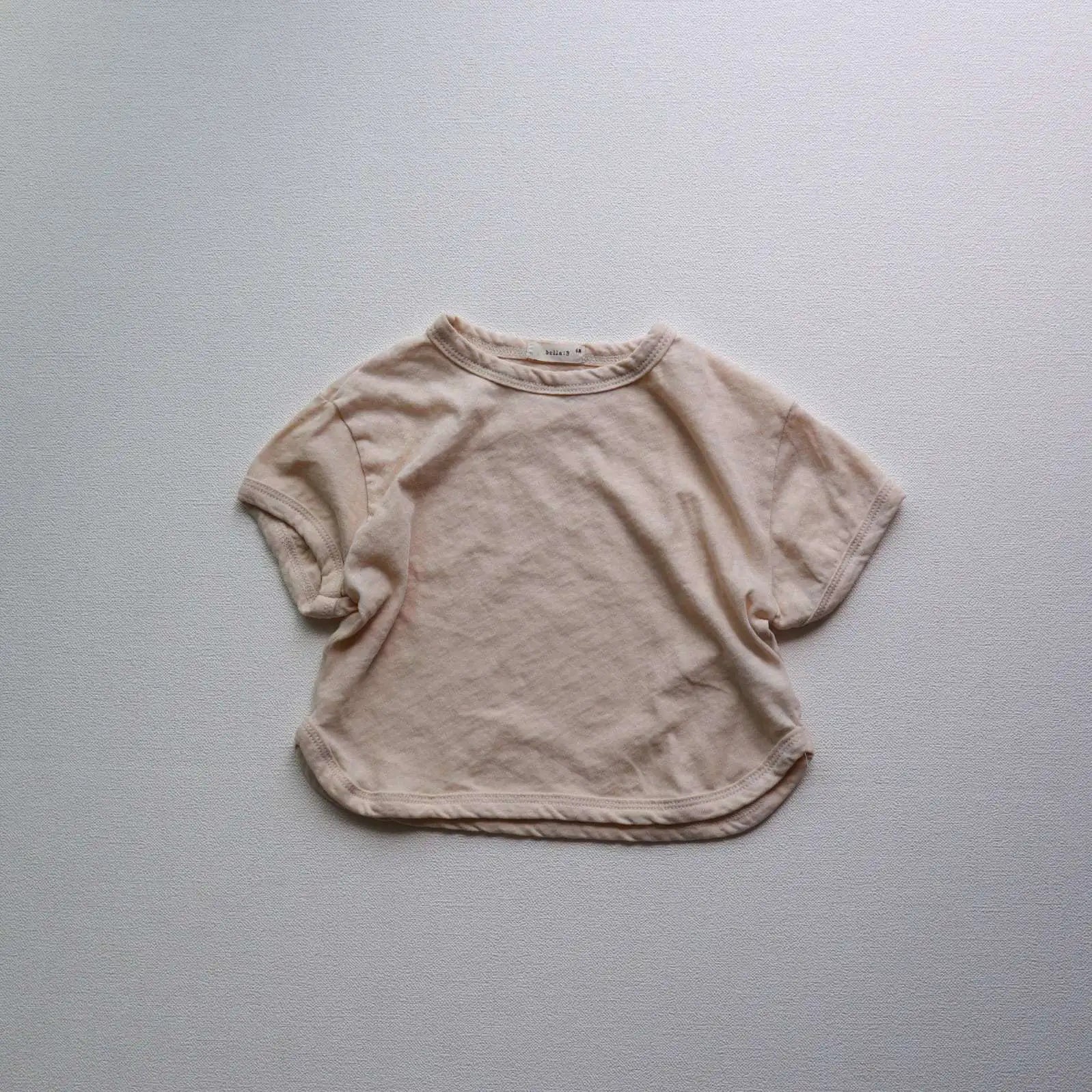 -ベビートップス 半袖Tシャツ くすみカラー シンプルベーシック 3カラー - mamahalo shop - 半袖Tシャツ -  べビー服 - 子供服 - 男の子 - 女の子