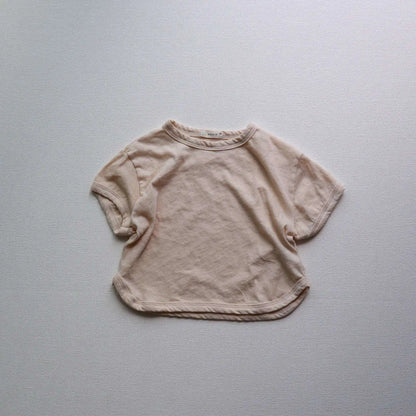 -ベビートップス 半袖Tシャツ くすみカラー シンプルベーシック 3カラー - mamahalo shop - 半袖Tシャツ -  べビー服 - 子供服 - 男の子 - 女の子