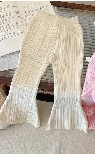 -キッズトップス/パンツ ぽんぽんルーズニットセーター/ニットフレアパンツ - mamahalo shop - 長袖セットアップ -  べビー服 - 子供服 - 男の子 - 女の子