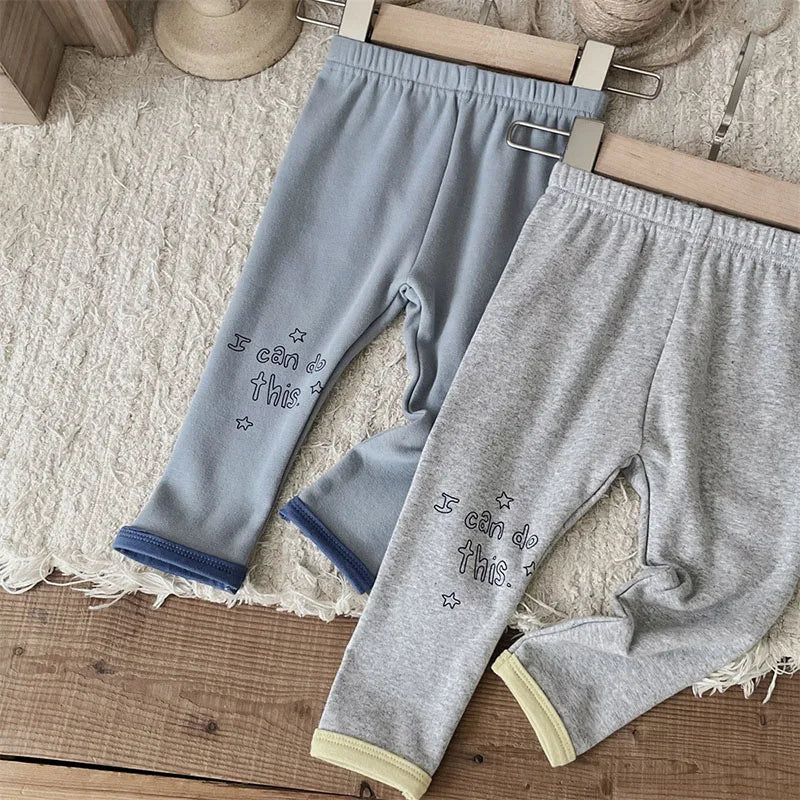 -ベビーパンツ レターロゴプリントレギンスパンツ 2カラー【mh0006947】 - mamahalo shop - レギンスパンツ -  べビー服 - 子供服 - 男の子 - 女の子