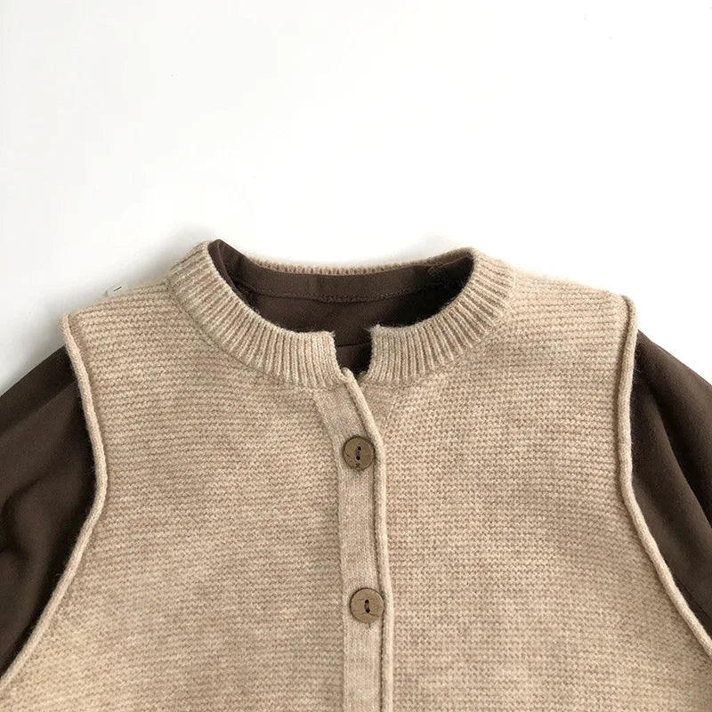 -キッズベスト シンプルベーシックチョッキベスト 2カラー【mh0007005】 - mamahalo shop - ベスト -  べビー服 - 子供服 - 男の子 - 女の子