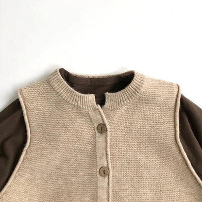 -キッズベスト シンプルベーシックチョッキベスト 2カラー【mh0007005】 - mamahalo shop - ベスト -  べビー服 - 子供服 - 男の子 - 女の子