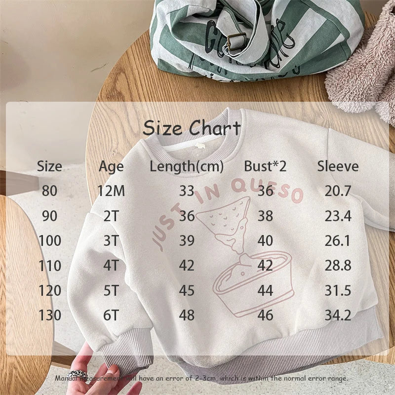 -キッズスウェットシャツ ピザ柄プリント 裏フリーストレーナー 2カラー ユニセックス 男の子 女の子 子供服 - mamahalo shop - トレーナー・フーディ -  べビー服 - 子供服 - 男の子 - 女の子