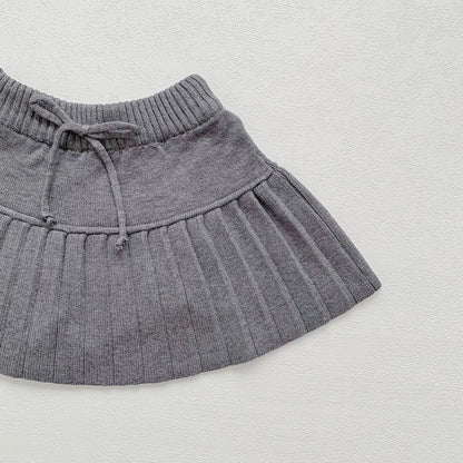 -ベビーキッズスカート ニットプリーツスカート 2カラー【mh0006726】 - mamahalo shop - スカート -  べビー服 - 子供服 - 男の子 - 女の子