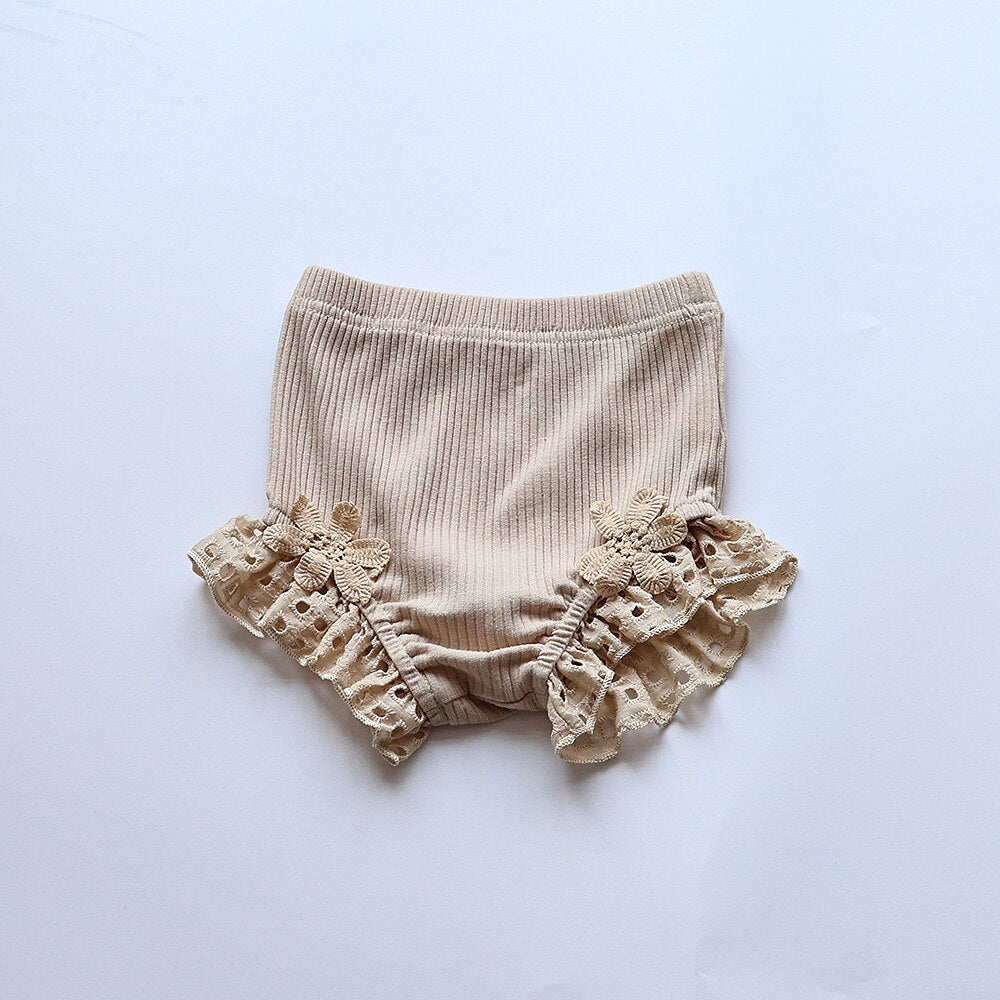 -ベビー セットアップ レース フラワー キャミソール チュニック ブラウス フリル ブルマパンツ ショートパンツ ガールズ【mh0002162】 - mamahalo shop - ノースリーブセットアップ -  べビー服 - 子供服 - 男の子 - 女の子