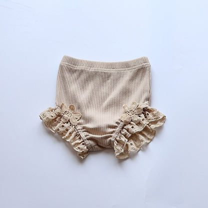 -ベビー セットアップ レース フラワー キャミソール チュニック ブラウス フリル ブルマパンツ ショートパンツ ガールズ【mh0002162】 - mamahalo shop - ノースリーブセットアップ -  べビー服 - 子供服 - 男の子 - 女の子