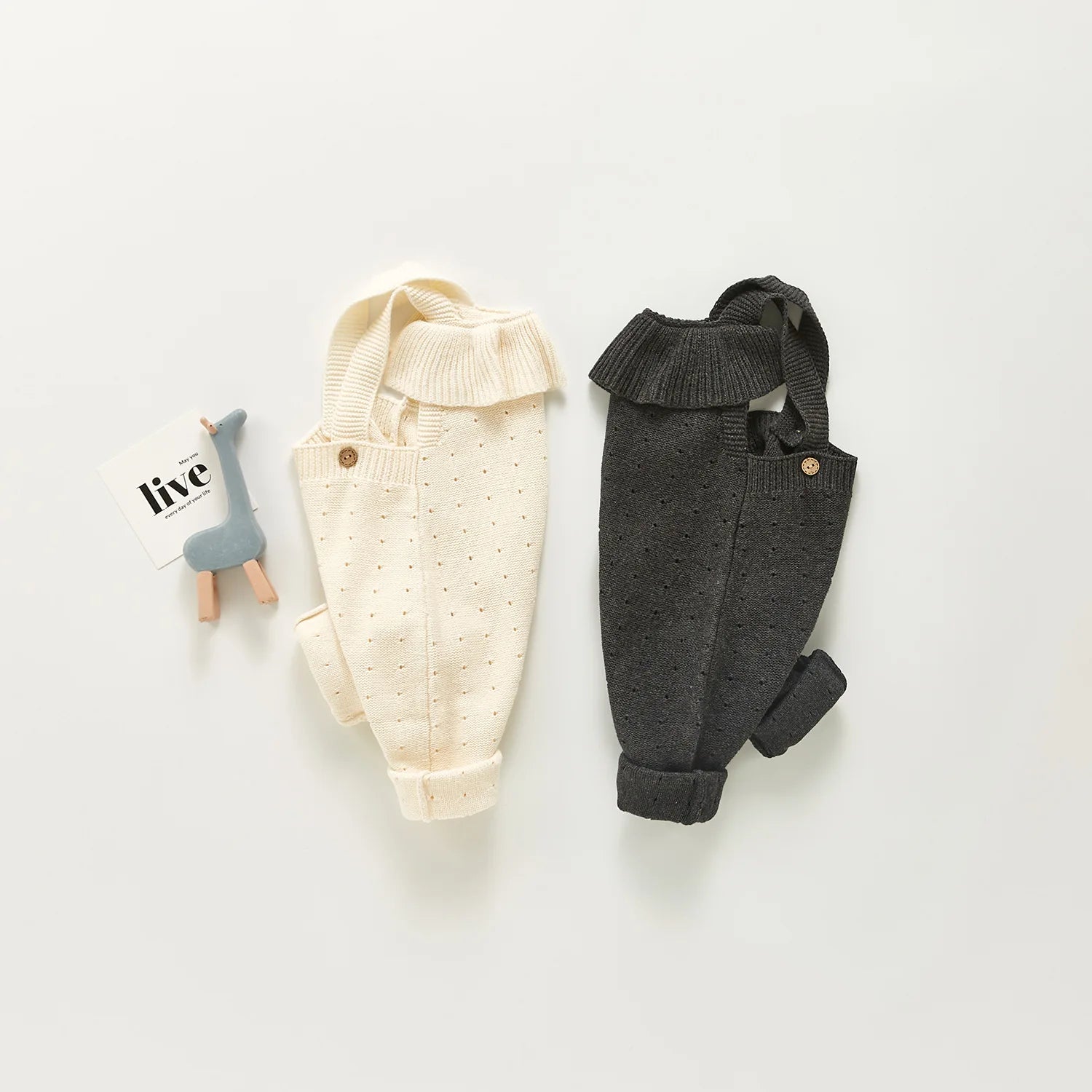 -ベビーサロペット ニット サスペンダージャンプスーツ 2カラー【mh0006146】 - mamahalo shop - サロペットパンツ・サスペンダーパンツ -  べビー服 - 子供服 - 男の子 - 女の子