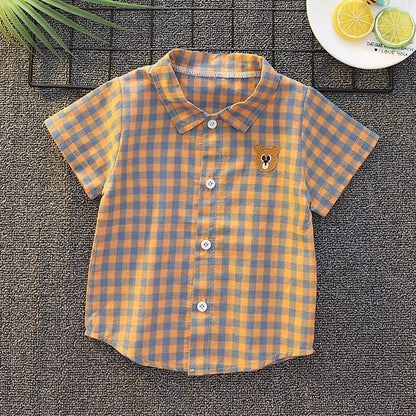 -キッズトップス プリント半袖シャツ タイガー虎 くまベア パンダ ワニ - mamahalo shop - 半袖シャツ・ブラウス -  べビー服 - 子供服 - 男の子 - 女の子