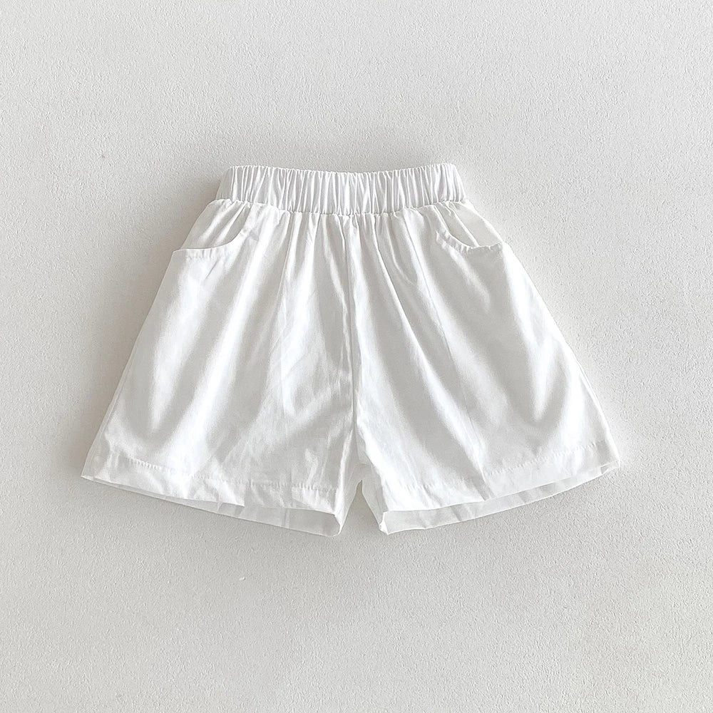 -ベビーキッズパンツ ルーズショートパンツ シンプルベーシック 3カラー【mh0006241】 - mamahalo shop - ハーフパンツ・ショートパンツ -  べビー服 - 子供服 - 男の子 - 女の子