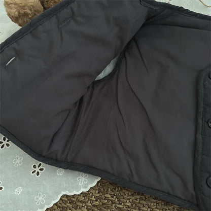 -キッズベスト 中綿キルティングレトロベストコート ダークグレー - mamahalo shop - ベスト -  べビー服 - 子供服 - 男の子 - 女の子