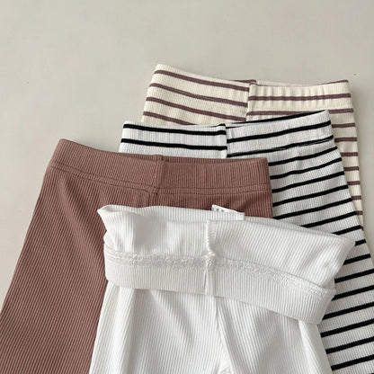 -キッズレギンス 無地 ボーダー レギンスパンツ シンプルベーシック 7カラー - mamahalo shop - レギンスパンツ -  べビー服 - 子供服 - 男の子 - 女の子