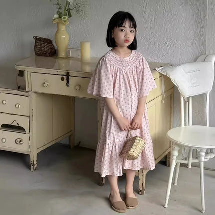 キッズワンピース 半袖ルーズワンピース サマードレス - mamahalo shop - 半袖ワンピース - ベビー服 - 子供服 - 男の子 - 女の子