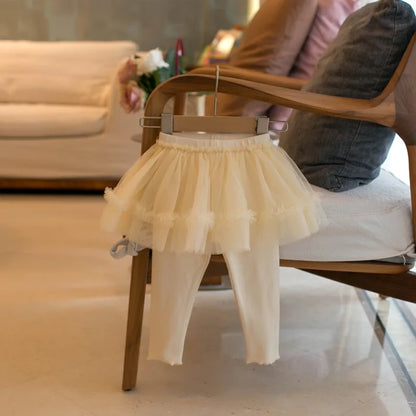 -キッズパンツ チュチュチュールスカートドッキングレギンスパンツ 3カラー【mh0006923】 - mamahalo shop - レギンスパンツ -  べビー服 - 子供服 - 男の子 - 女の子