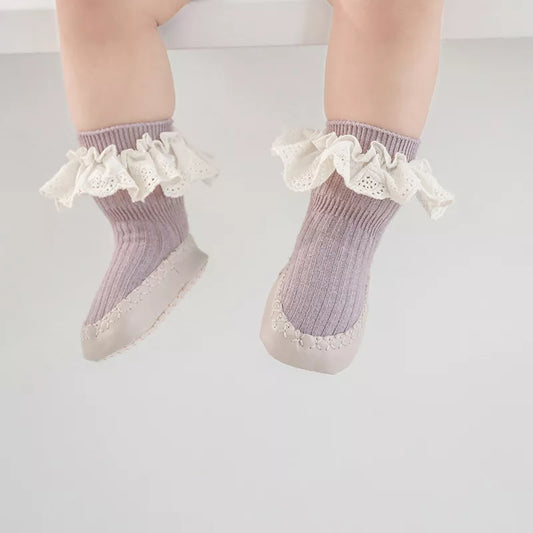 -ベビー フリル レース ソックス ルームシューズ 靴 室内ばき【mh0003507】 - mamahalo shop - ベビー用靴下・タイツ -  べビー服 - 子供服 - 男の子 - 女の子