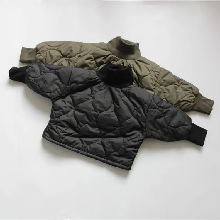 -キッズセットアップ 2点セット キルティングハイネックトレーナー ロングパンツ 防寒セット 3カラー - mamahalo shop - 長袖セットアップ -  べビー服 - 子供服 - 男の子 - 女の子