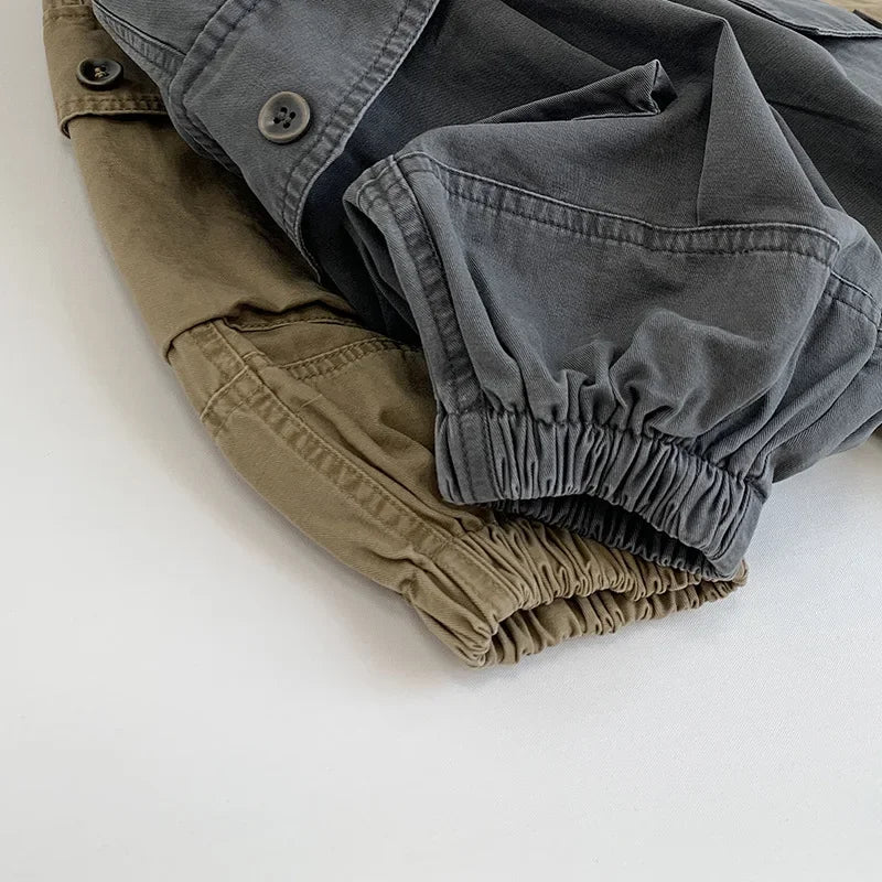 -キッズパンツ バルーンロングカーゴパンツ 2カラー - mamahalo shop - ロングパンツ・スウェットパンツ -  べビー服 - 子供服 - 男の子 - 女の子