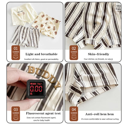 -キッズショーツ 男の子/女の子下着 ボーイズ/ガールズアンダーウェア 3枚セット ボクサーブリーフ【mh0005806】 - mamahalo shop - 幼児用下着 -  べビー服 - 子供服 - 男の子 - 女の子