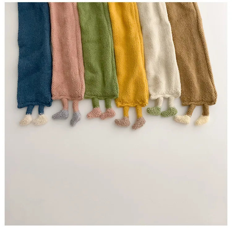 -ベビーマフラー 雲 クラウド 足つき ワンポイント スカーフ ユニセックス 男の子 女の子 子供服 - mamahalo shop - ネックウォーマー -  べビー服 - 子供服 - 男の子 - 女の子