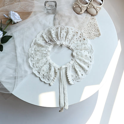 -ベビー キッズ レース つけ襟 付け襟 アタッチメント カラー 5デザイン ベージュ ガールズ - mamahalo shop - ショール -  べビー服 - 子供服 - 男の子 - 女の子