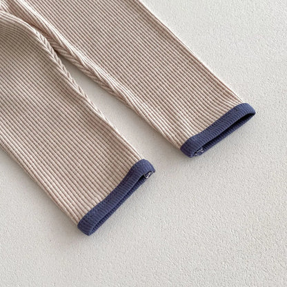 -キッズパジャマセット シンプルベーシック長袖Tシャツ+パンツ ルームウェア 3カラー【mh0006825】 - mamahalo shop - 長袖パジャマ -  べビー服 - 子供服 - 男の子 - 女の子