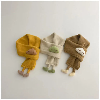 -ベビーマフラー 雲 クラウド 足つき ワンポイント スカーフ ユニセックス 男の子 女の子 子供服 - mamahalo shop - ネックウォーマー -  べビー服 - 子供服 - 男の子 - 女の子