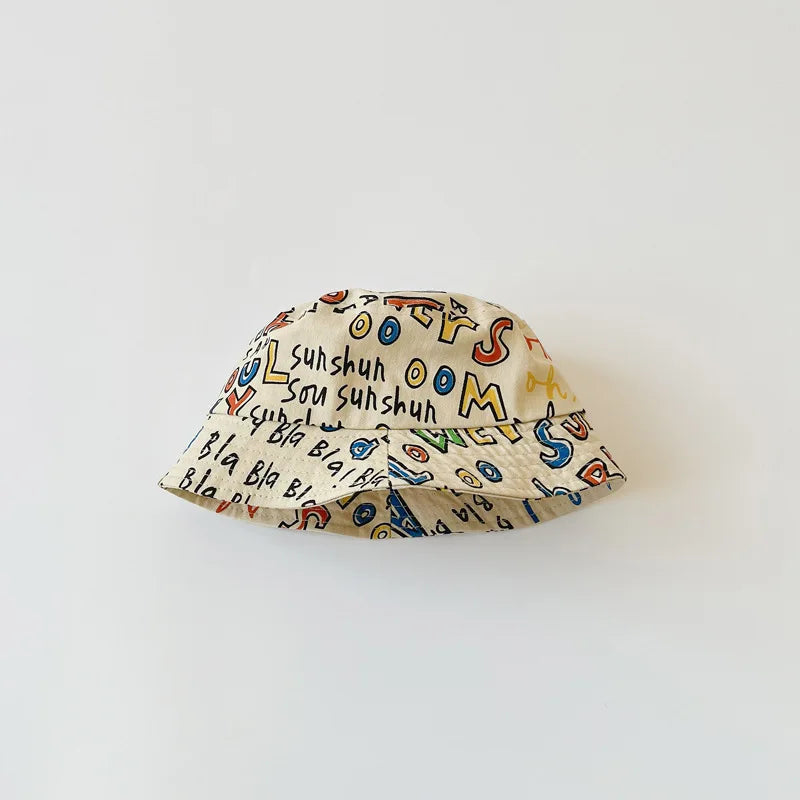 -キッズ レターロゴ バケットハット 帽子【mh0000745】 - mamahalo shop - ベビー用帽子 -  べビー服 - 子供服 - 男の子 - 女の子