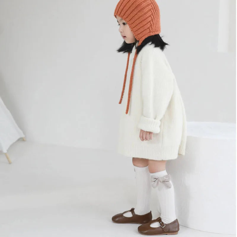 -ベビー キッズ リボン ハイソックス 靴下 2足 セット - mamahalo shop - ベビー用靴下・タイツ -  べビー服 - 子供服 - 男の子 - 女の子