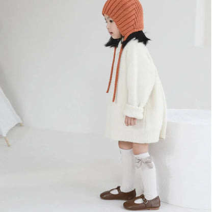 -ベビー キッズ リボン ハイソックス 靴下 2足 セット - mamahalo shop - ベビー用靴下・タイツ -  べビー服 - 子供服 - 男の子 - 女の子