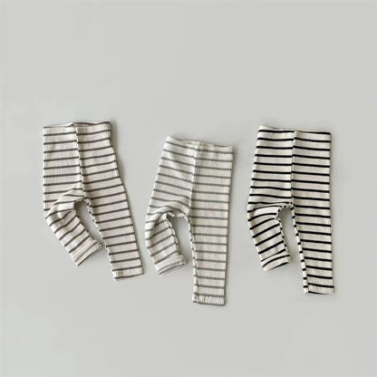 -ベビーパンツ レギンスパンツ ボーダー 無地 シンプルベーシック - mamahalo shop - レギンスパンツ -  べビー服 - 子供服 - 男の子 - 女の子