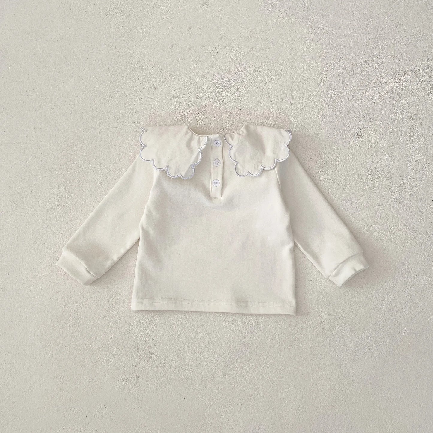 -ベビートップス/パンツ 水玉ドット/無地スクエア襟長袖Tシャツ/サスペンダーレーススカートブルマパンツ - mamahalo shop - 長袖セットアップ -  べビー服 - 子供服 - 男の子 - 女の子