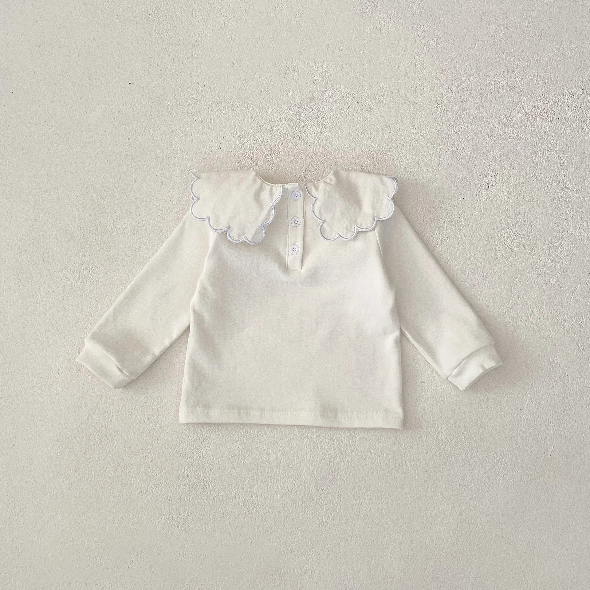 -ベビートップス/パンツ 水玉ドット/無地スクエア襟長袖Tシャツ/サスペンダーレーススカートブルマパンツ - mamahalo shop - 長袖セットアップ -  べビー服 - 子供服 - 男の子 - 女の子