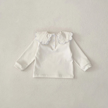 -ベビートップス/パンツ 水玉ドット/無地スクエア襟長袖Tシャツ/サスペンダーレーススカートブルマパンツ - mamahalo shop - 長袖セットアップ -  べビー服 - 子供服 - 男の子 - 女の子