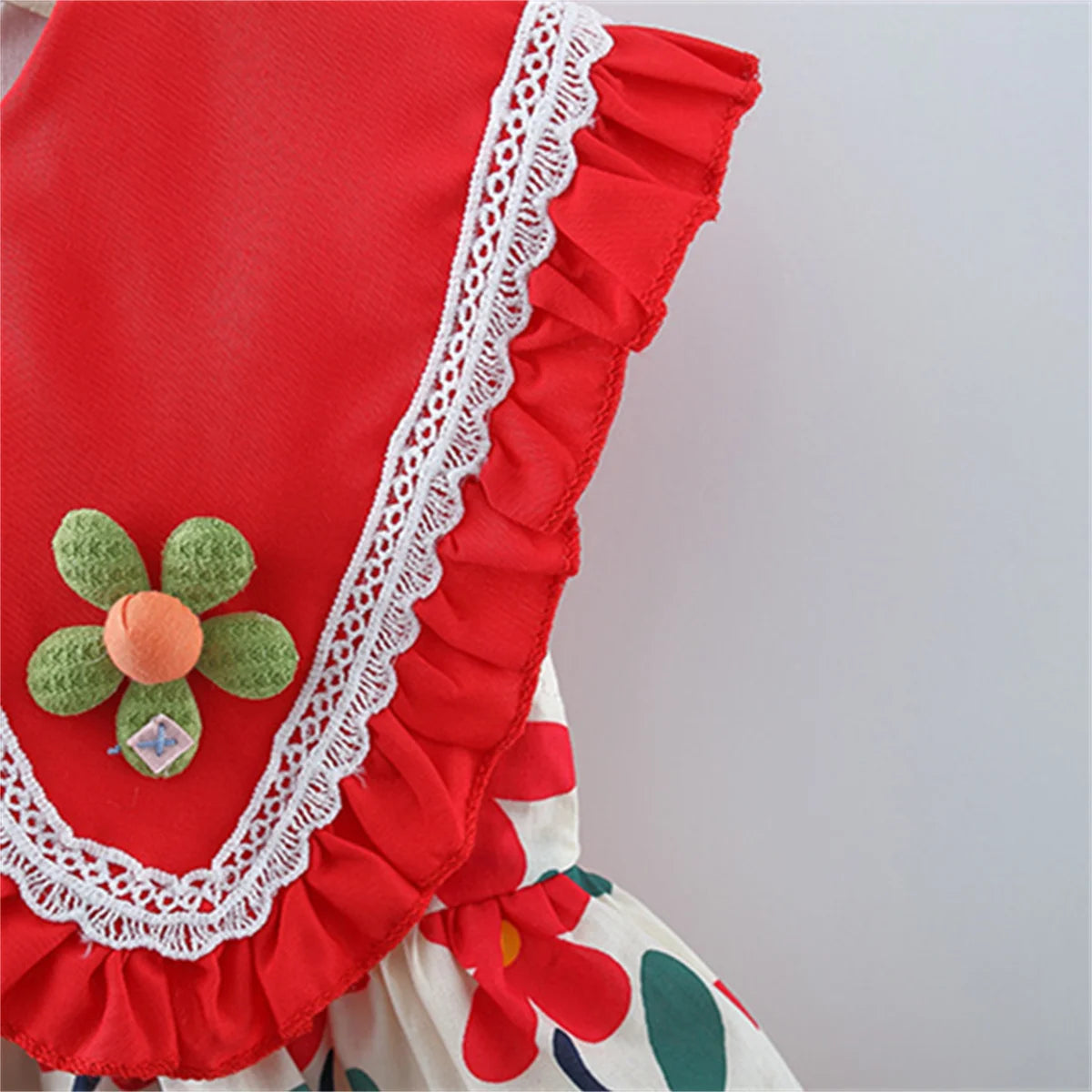 -ベビーワンピース ノースリーブワンピース デイジーフラワープリント 2カラー【mh0005690】 - mamahalo shop - ノースリーブワンピース -  べビー服 - 子供服 - 男の子 - 女の子