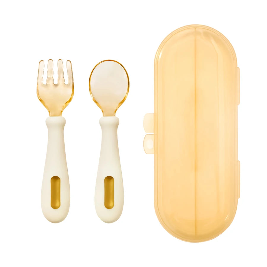 -ベビー用シリコンスプーン＆フォーク 柔らかく曲がる 新生児用 食事トレーニング用食器セット【mh0005792】 - mamahalo shop - ベビーキッズ食器 -  べビー服 - 子供服 - 男の子 - 女の子